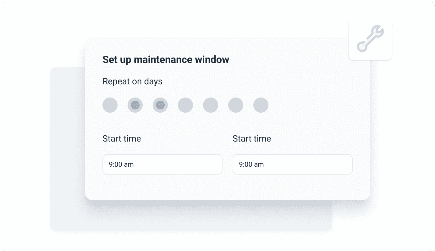 Maintenance windows